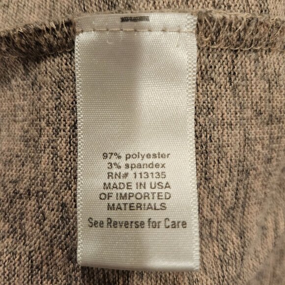 Jillian + Nicloe Blouse Womens M Gray Jersey Knit Bell tiered sleeves Stretch - Picture 9 of 11